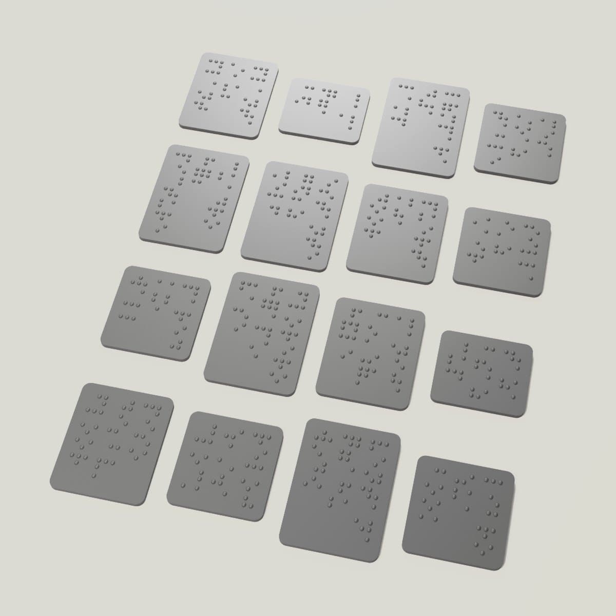 Render of the 3D model of Braille Room Kit, image 1 of 2