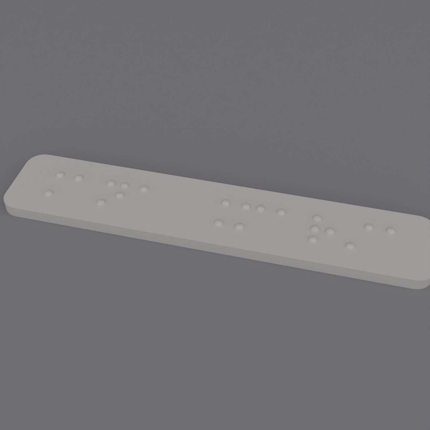 Render of the 3D model of Braille Plate, image 1 of 2